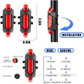 Fronto anteriore super luminoso e leggera bicicletta a LED posteriore Lucile USB Pescherali per biciclette ricaricabili Accessori a LED ad alta intensità rossi